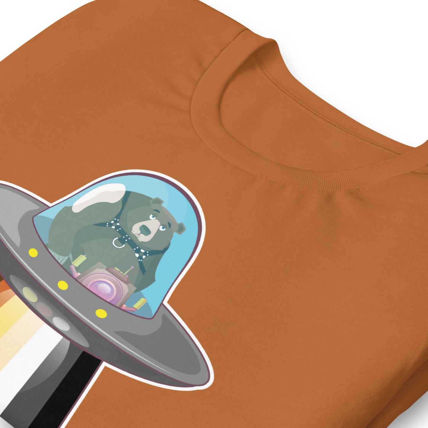 UFO Bear Toast T-Shirt Zoomed - BackRoomGear - your LGBTQI Gay Kink Apparel Store