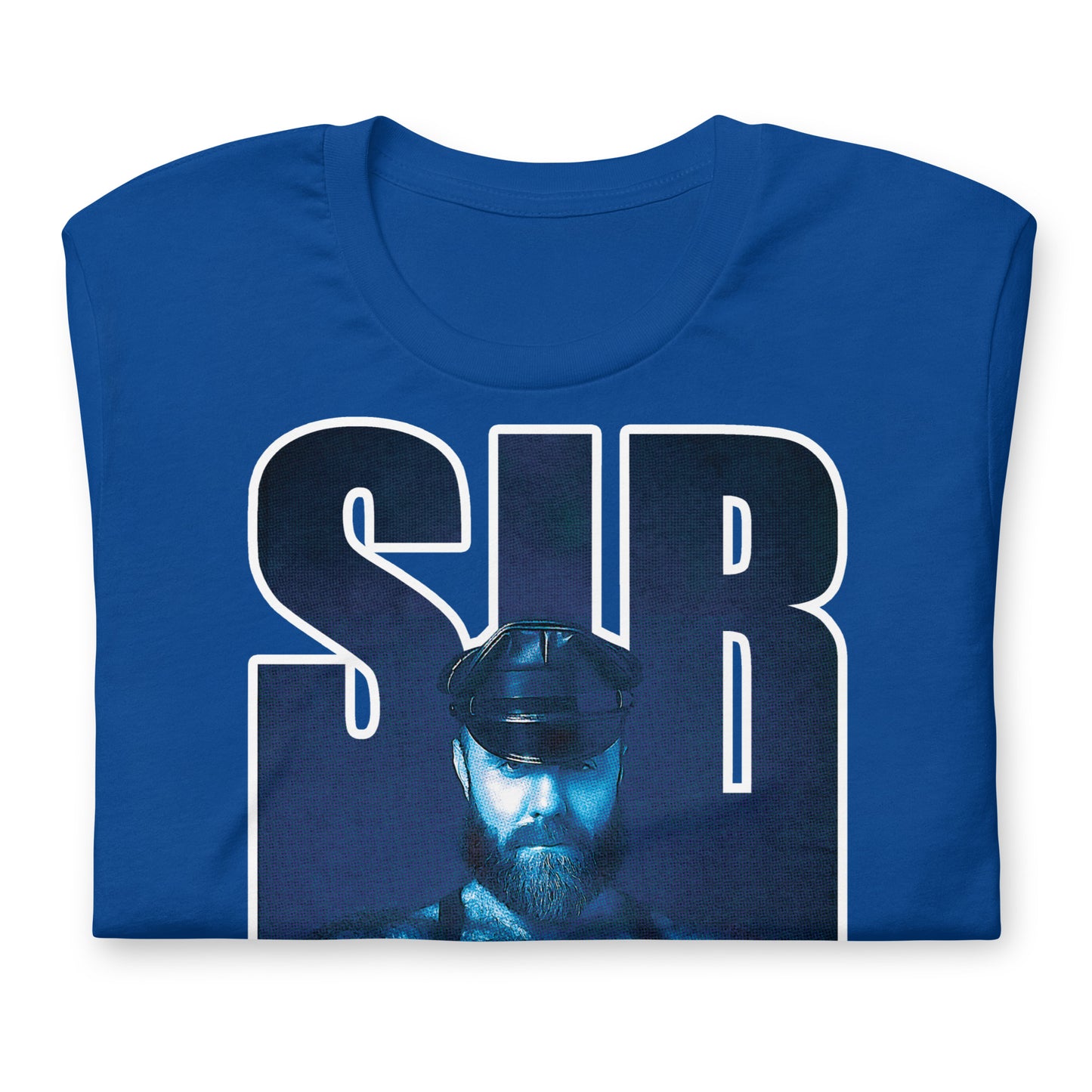 Sir Bear shirt true royal flat folded - backroomgear - your LGBTQI Gay Kink Apparel Store