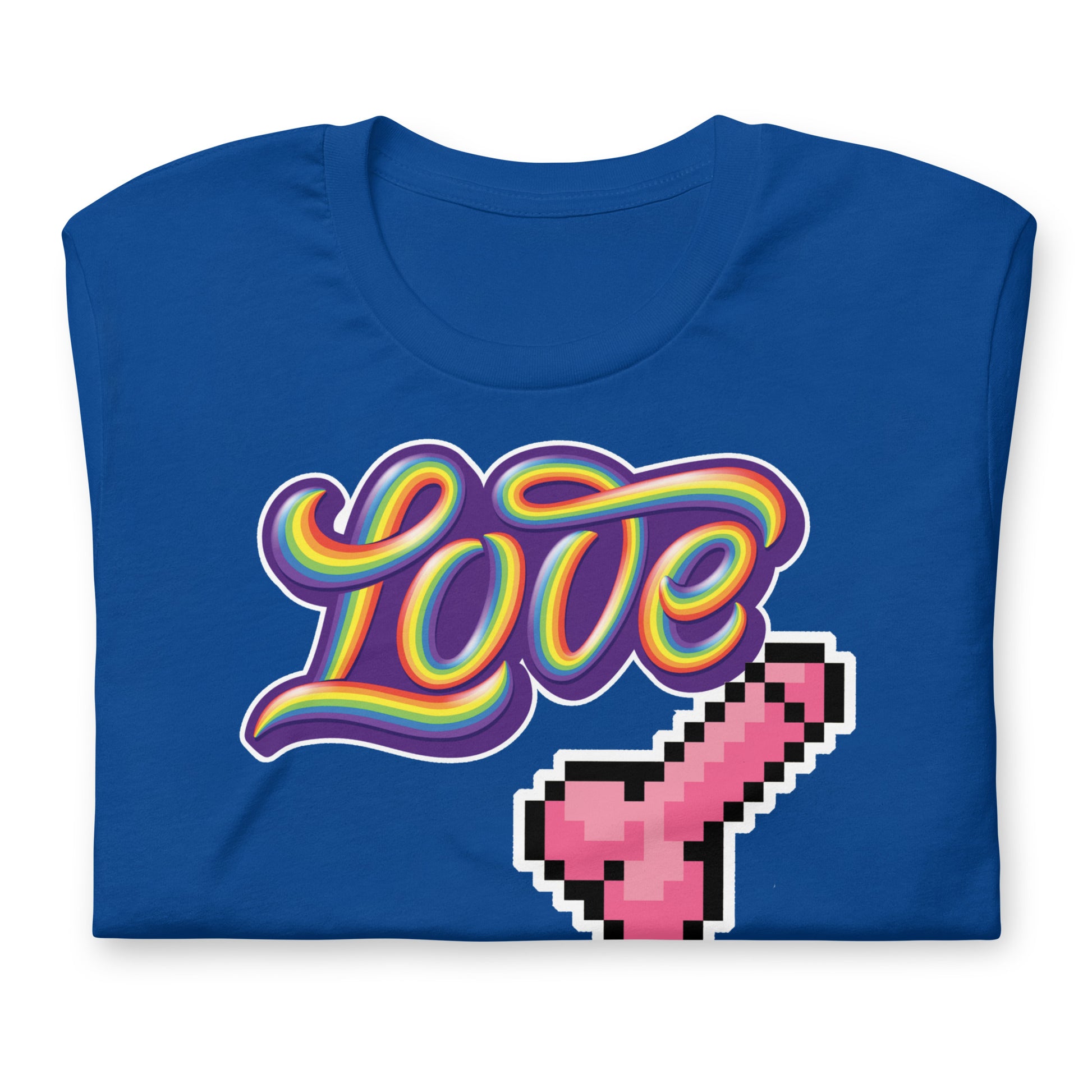 Love Dick Shirt-True Royal folded-backroomgear - your LGBTQI Gay Kink Apparel Store