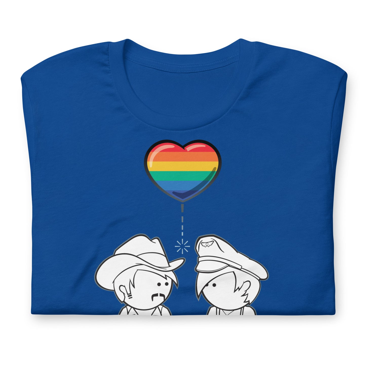 Romeo & Julian True Royal T-Shirt Folded - BackRoomGear - your LGBTQI Gay Kink Apparel Store