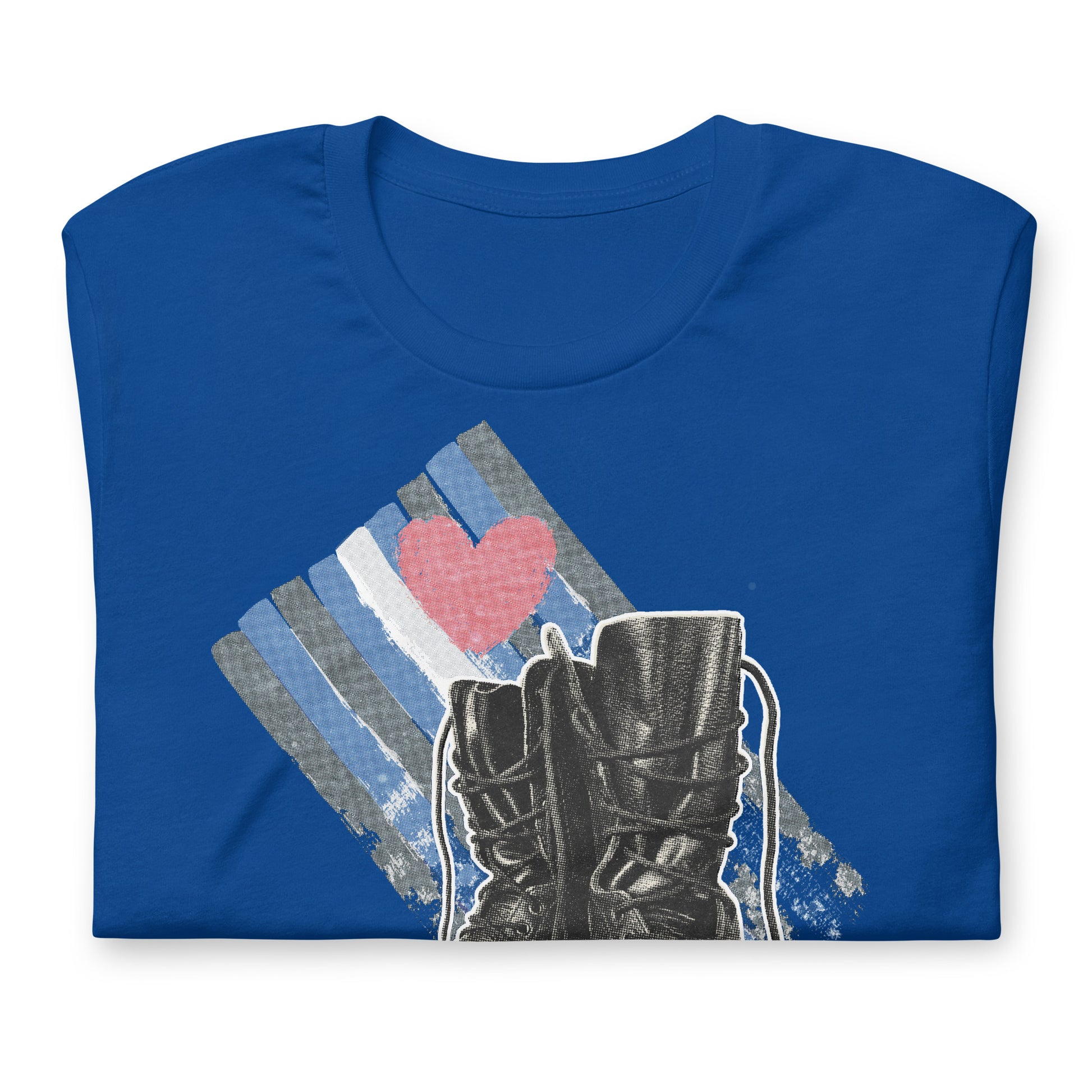 Love Boots True Royal T-Shirt Folded - BackRoomGear - your LGBTQI Gay Kink Apparel Store