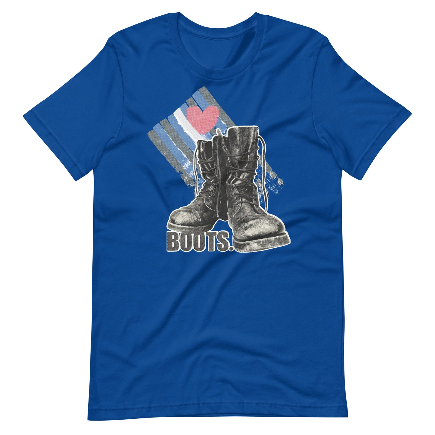 Love Boots True Royal T-Shirt Flat - BackRoomGear - your LGBTQI Gay Kink Apparel Store