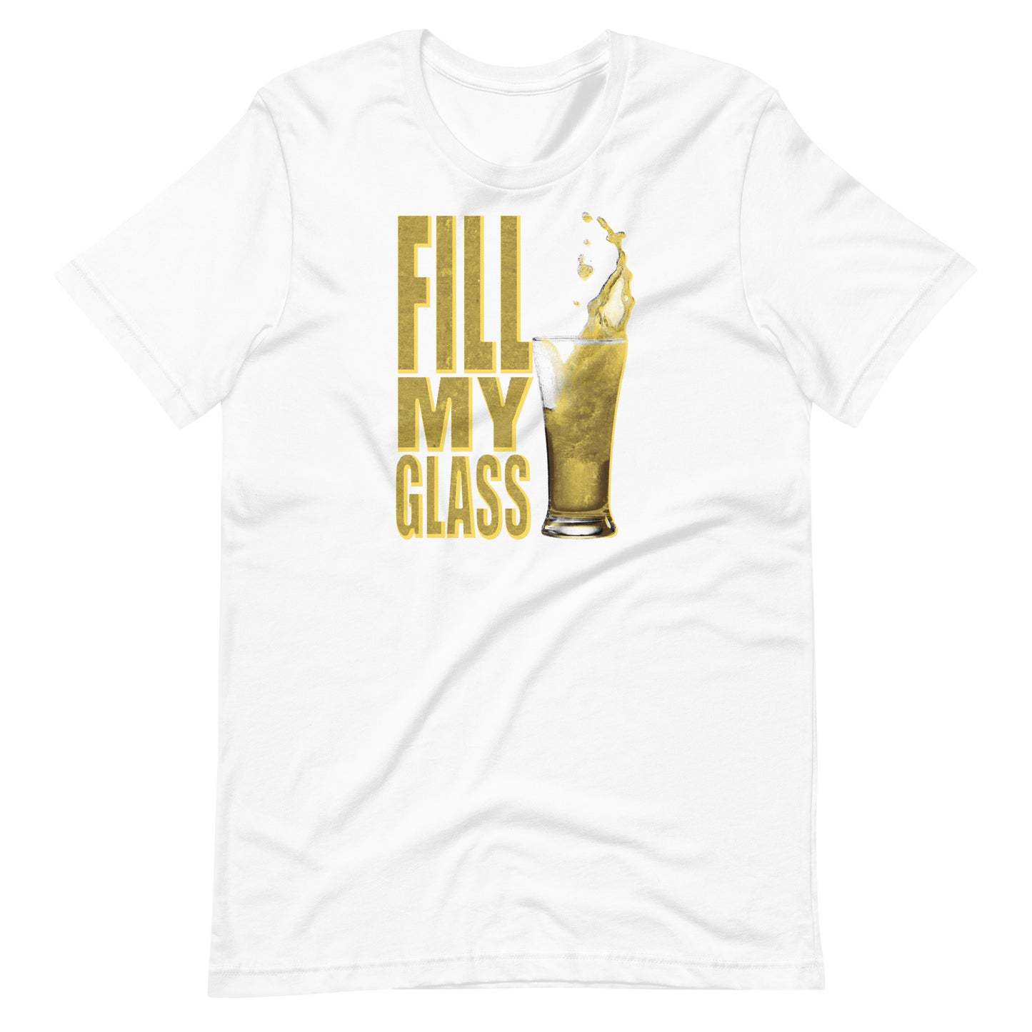 Fill-My-Glass-white shirt Flat - backroomgear - your LGBTQI Gay Kink Apparel Store