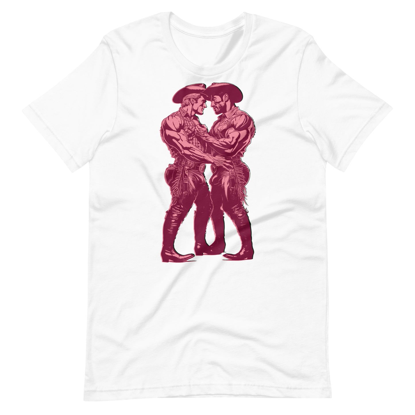 Pink-Cowboys-white Shirt-backroomgear - your LGBTQI Gay Kink Apparel Store