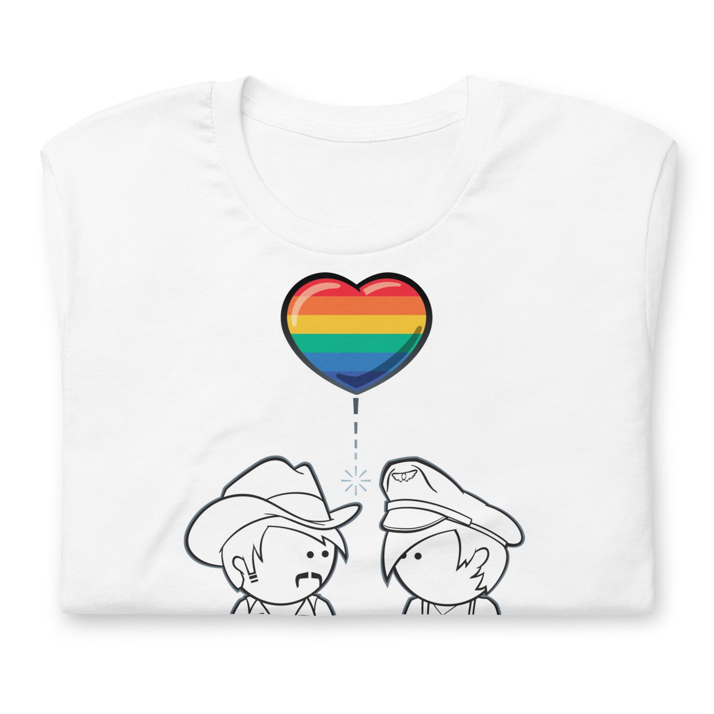 Romeo & Julian White T-Shirt Folded - BackRoomGear - your LGBTQI Gay Kink Apparel Store