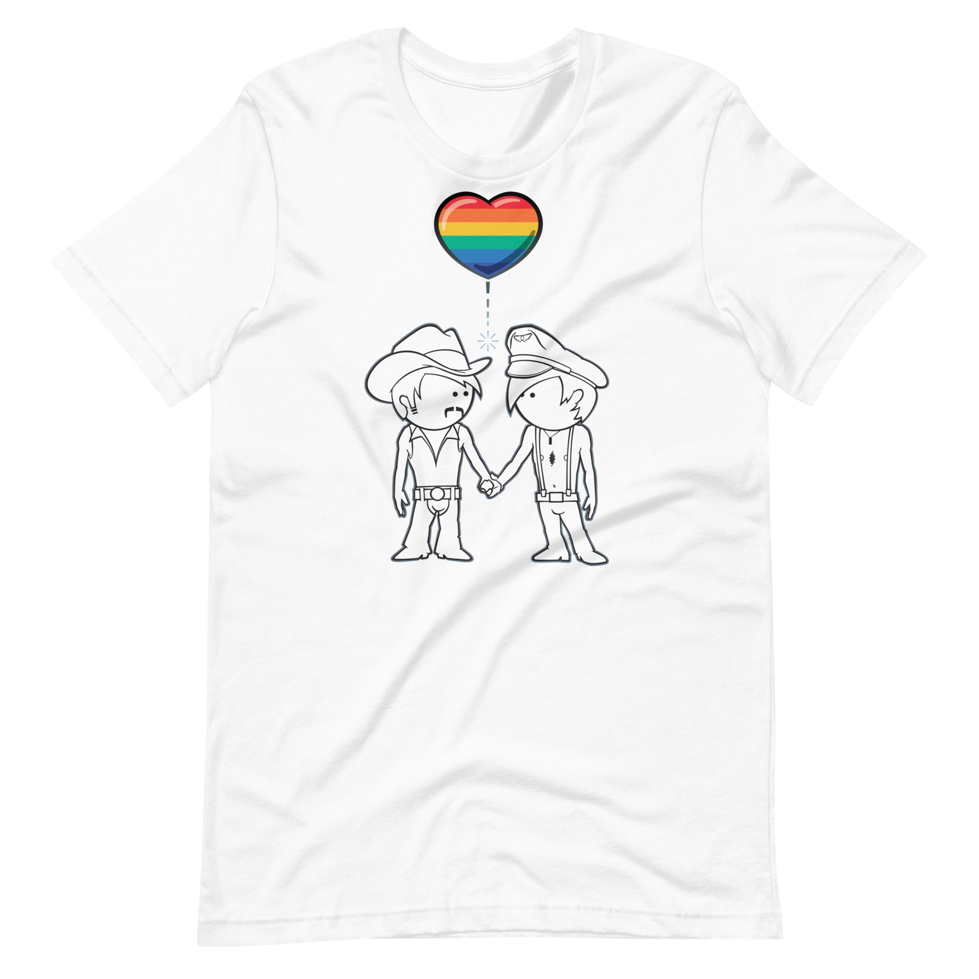 Romeo & Julian White T-Shirt Flat - BackRoomGear - your LGBTQI Gay Kink Apparel Store