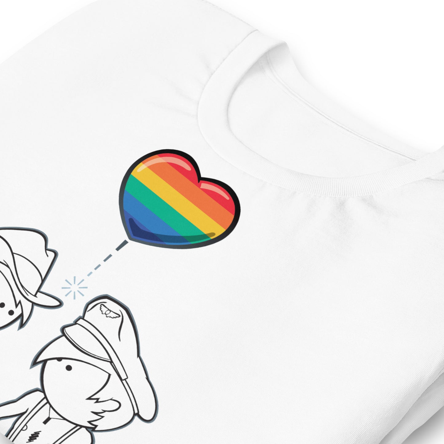 Romeo & Julian White T-Shirt Zoomed - BackRoomGear - your LGBTQI Gay Kink Apparel Store