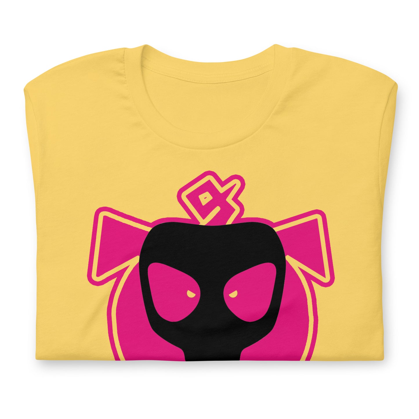 Gas Mask Piggy Shirt Yellow Folded - BackRoomGear - your LGBTQI Gay Kink Apparel Store