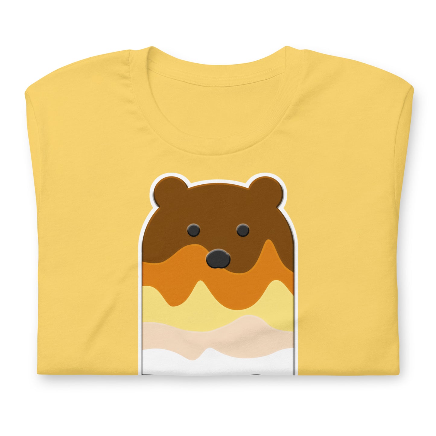 Bear Popsicle Yellow T-Shirt Folded - BackRoomGear - your LGBTQI Gay Kink Apparel Store