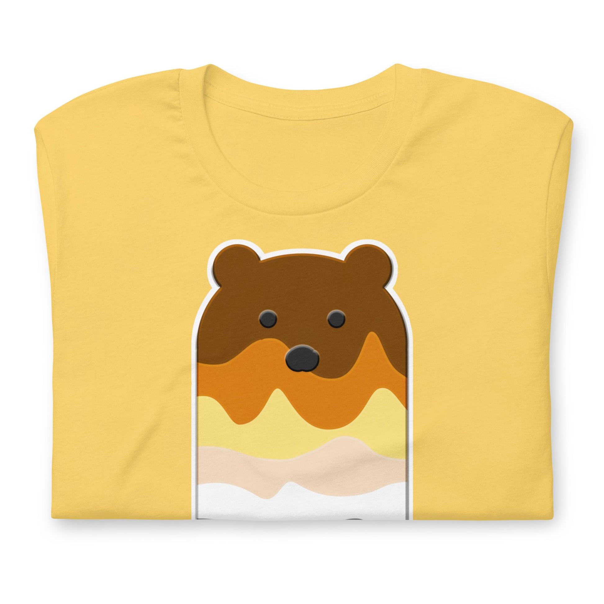 Bear Popsicle Yellow T-Shirt Folded - BackRoomGear - your LGBTQI Gay Kink Apparel Store